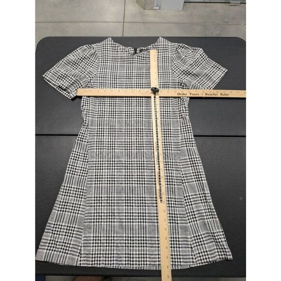 Zara Black & White Plaid Dress Women's Small - Picture 4 of 5